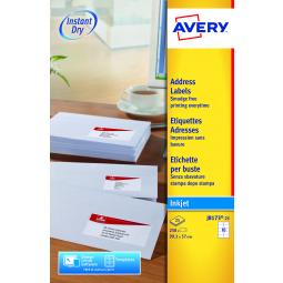 Avery Inkjet Address Labels J8173-25 10 Per Sheet Pack of 250