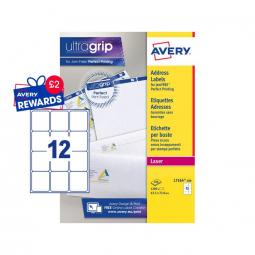 Avery L7164-100 63.5x72mm Laser Labels 12 per sheet Pack of 1200