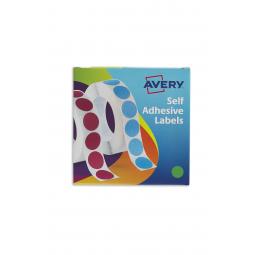 Avery Labels in Dispenser Round 19mm Diameter Green 24-507 Pack of 1120 Labels