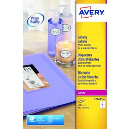 Avery Laser Glossy Label 139x99mm 4 Per A4 Sheet White (Pack 160 Labels) L7769-40