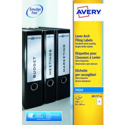 Avery Lever Arch Files Labels 200x60mm J8171-25 4 per sheet Pack of 100