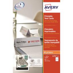 Avery Printable Tent Cards 120x45mm White L4794-10 40 Cards