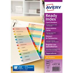 Avery Readyindex Divider A4 Jan-Dec 02002501