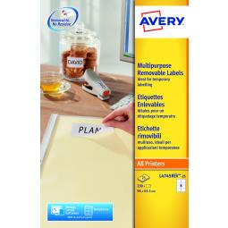 Avery Removable Labels 96x63.5mm L4745REV-25 8 per sheet Pack of 200