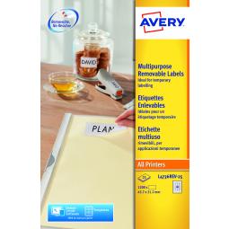 Avery Removable Mini 45.7x21.2mm L4736REV-25 48 per sheet Pack of 1200