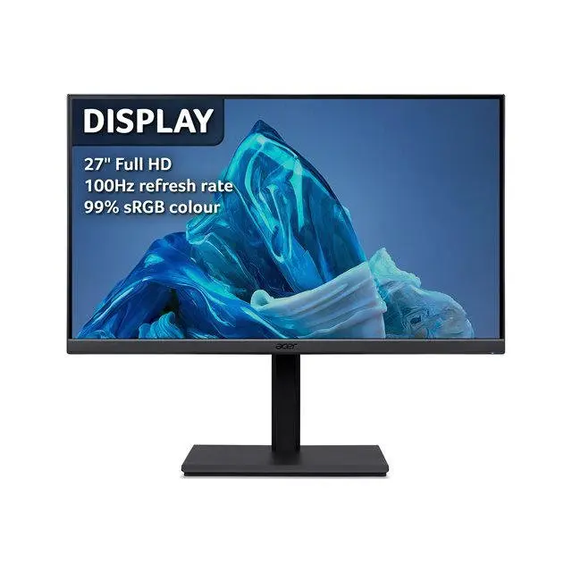 Acer Vero B277E 27 Inch 1920 x 1080 Pixels Full HD ZeroFrame IPS Panel AMD FreeSync HDMI VGA DisplayPort Monitor