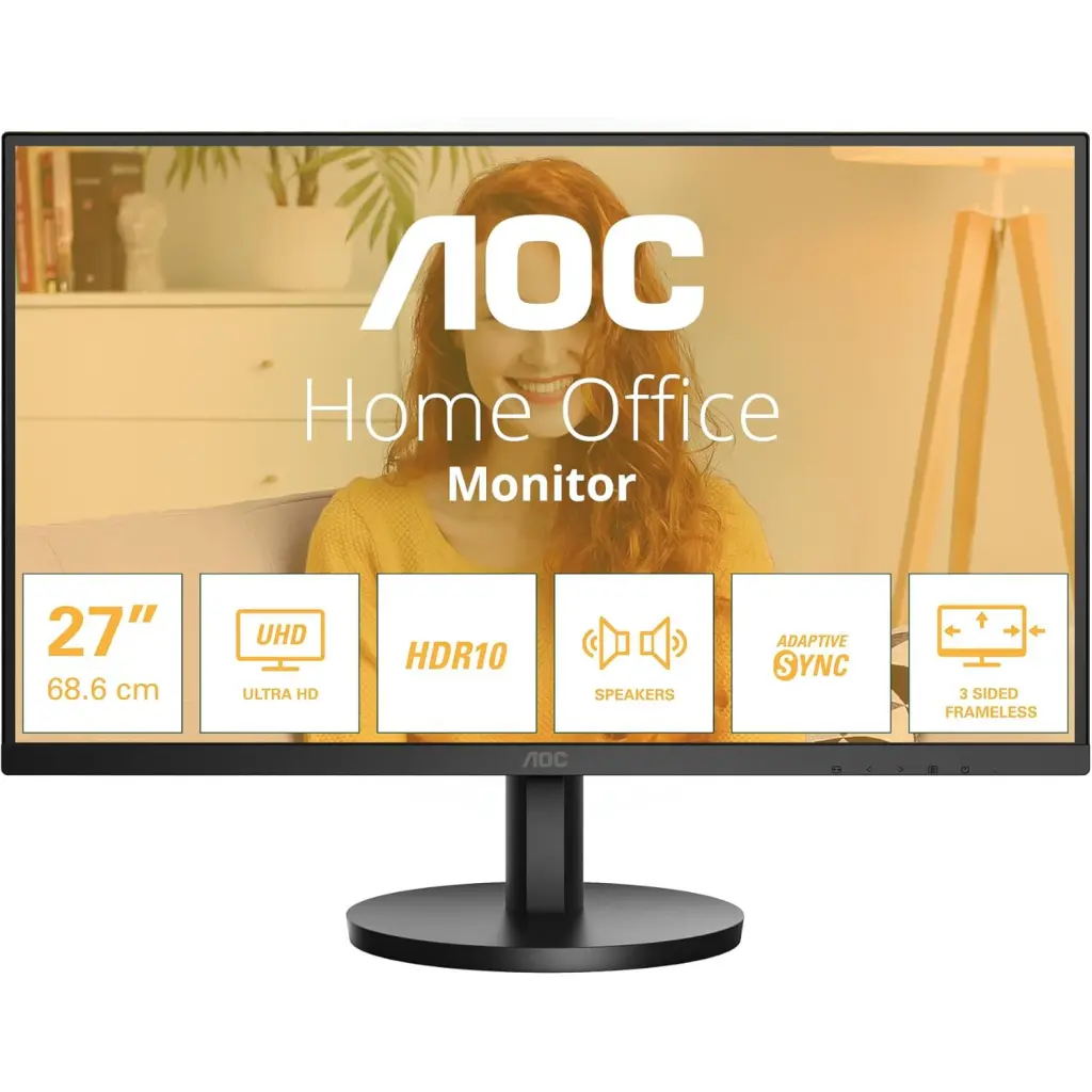 AOC B3 27 Inch 3840 x 2160 Pixels 4K Ultra HD IPS Panel Adaptive Sync HDMI DisplayPort Monitor