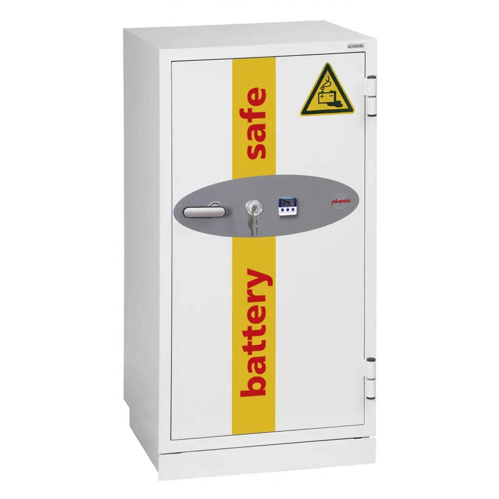 Phoenix Battery Commander Size 1 Lithium Ion Battery Storage and Charging Fire Safe With Key Lock - BS1931K