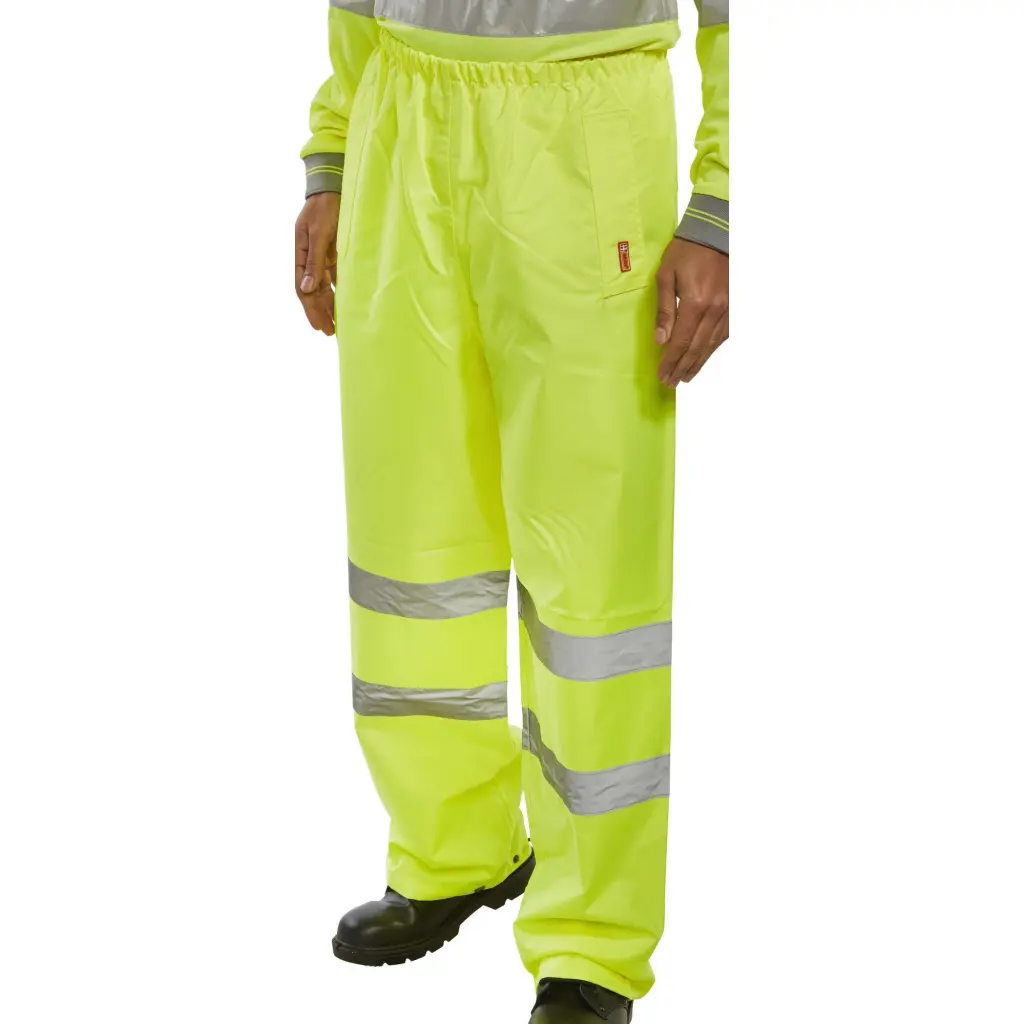 Beeswift Trousers EN ISO 20471 Saturn Yellow Large (Pack 1) - TENSYL