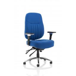 Barcelona Deluxe Blue Fabric Operator Chair OP000243