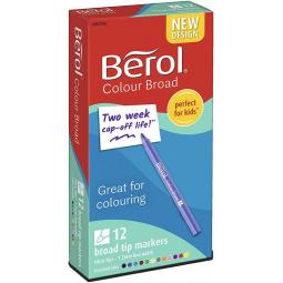 Berol Color Broad Fibre Tipped 1.7mm Assorted PK12