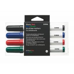 Bi-Office Dryerase Markers Assorted Pack of 4