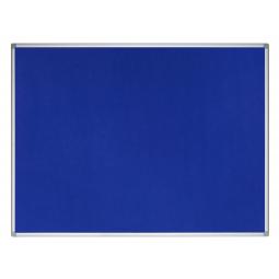 Bi-Office Earth-It Blue Felt Noticeboard Aluminium Frame 120x90cm