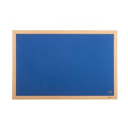 Bi-Office Earth-It Blue Felt Noticeboard Oak Frame 180x120cm