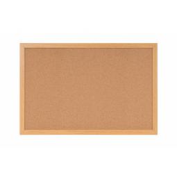 Bi-Office Earth-It Cork Notice Board 90x60cm Oak Frame