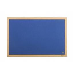 Bi-Office Earth-It Executive Blue Felt Noticeboard Oak Frame 120x90cm