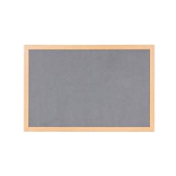 Bi-Office Earth-It Grey Felt Noticeboard Oak Frame 180x120cm