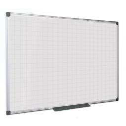Bi-Office Maya Grid Magnetic Aluminium Frame Whiteboard 120x90cm