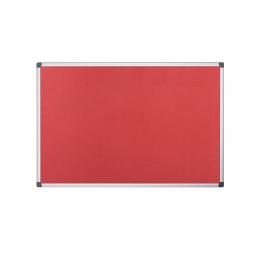 Bi-Office Maya Red Felt Noticeboard Aluminium Frame 120x120cm
