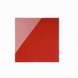 Bi-Office Red Glass Memo Tile Board 48x48cm