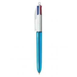 Bic 4 Colour Shine Blue Body 1.0mm Point 0.4mm Line Pack of 12