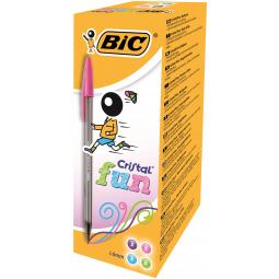 Bic Cristal Large FUN Colours Ballpoint Pen 1.6mm  Pack of 20