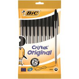 Bic Cristal Medium Black Pack of 10