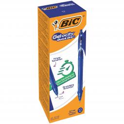 Bic Gel-ocity Quick Dry Ink Rollerball Pen Blue Pack of 12