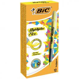 Bic Highlighter Flex Yellow Pack of 12