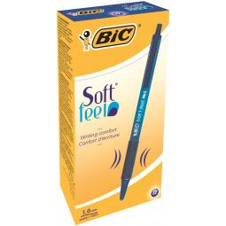 Bic SoftFeel Clic Retractable Ballpoint Pen Blue Pack of 12