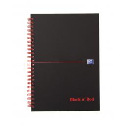 Black N Red Notebook A5 Wirebound Matt Ruled Pack of 5 100080154