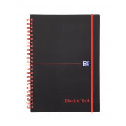 Black n Red A5 Wirebound Polypropylene Cover Notebook Pack of 5