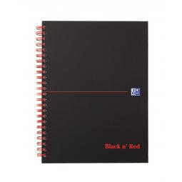 Black n Red Casebound Hardback Notebook A5 Matt Black Pack of 5