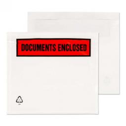 Blake A7 123X111mm Printed Document Enclosed Wallet Pack of 1000