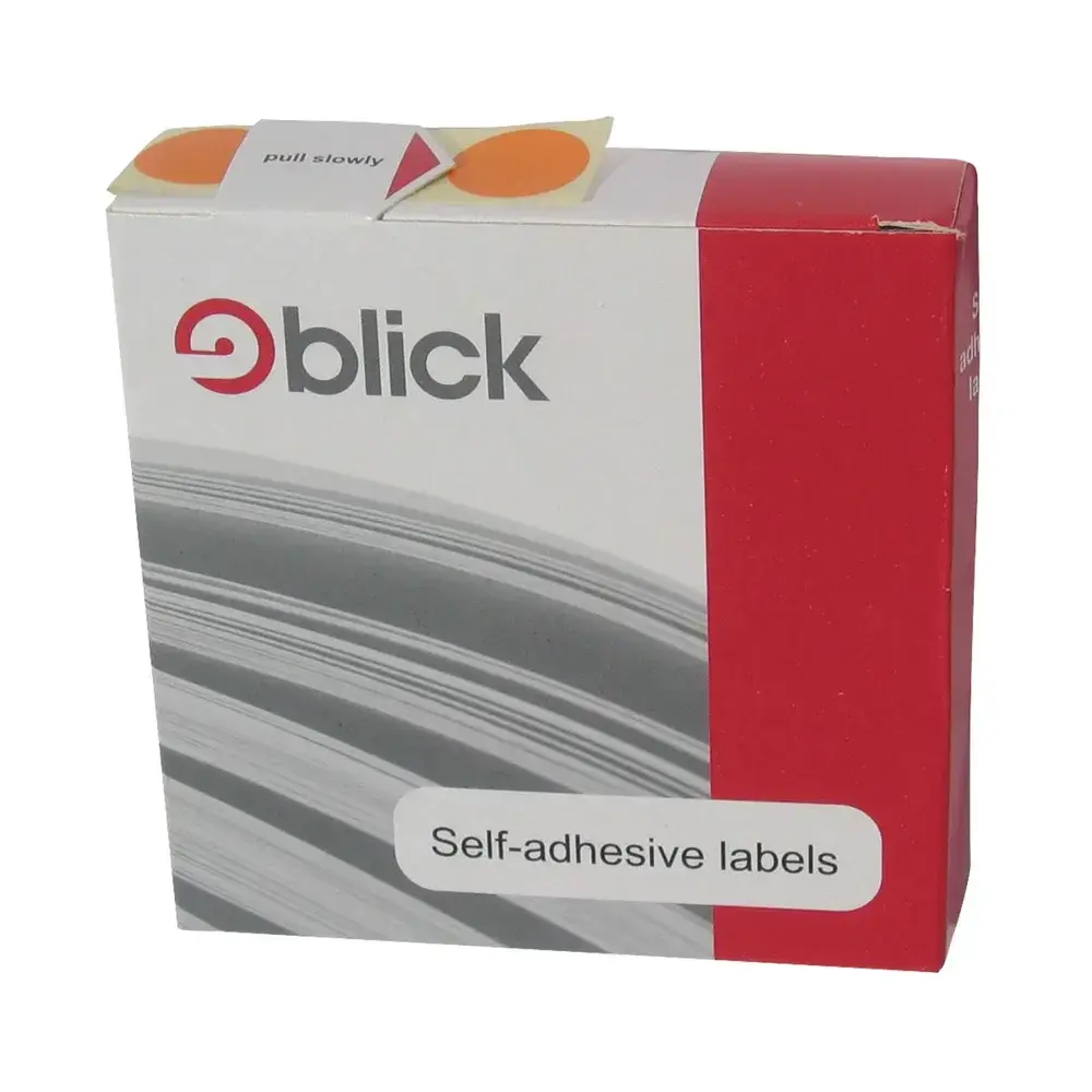 Blick Labels Dispenser Pack Circles Orange 19mm (Pack 1280 Labels) - RS011859