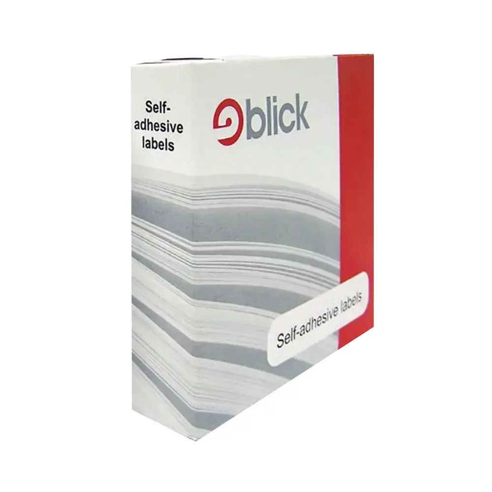 Blick Labels Dispenser Pack White D2550 25x50mm (Pack 400 Labels) - RS008958
