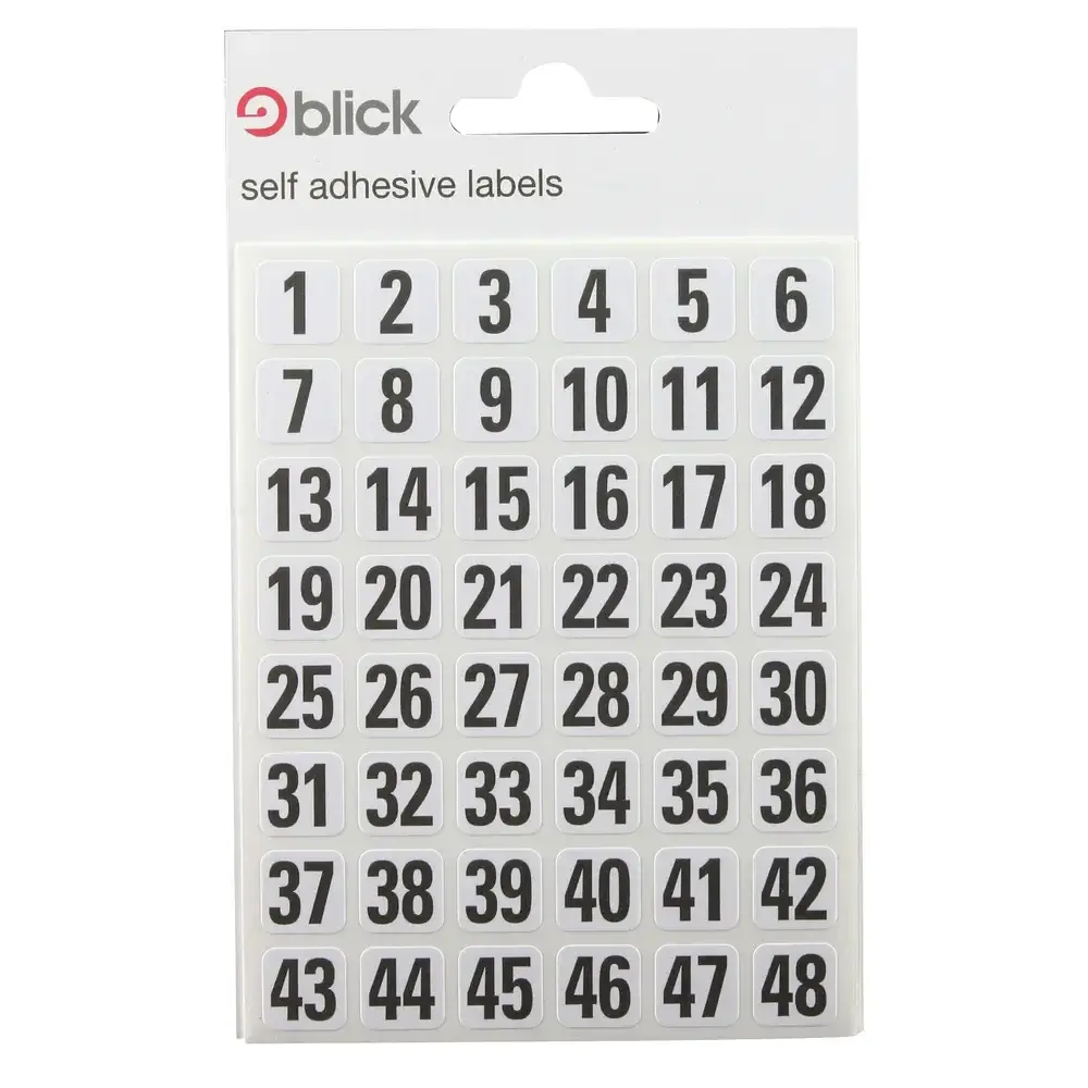 Blick Labels 00-99 13x13mm 144 Labels x20 (Pack 2880) - RS016250