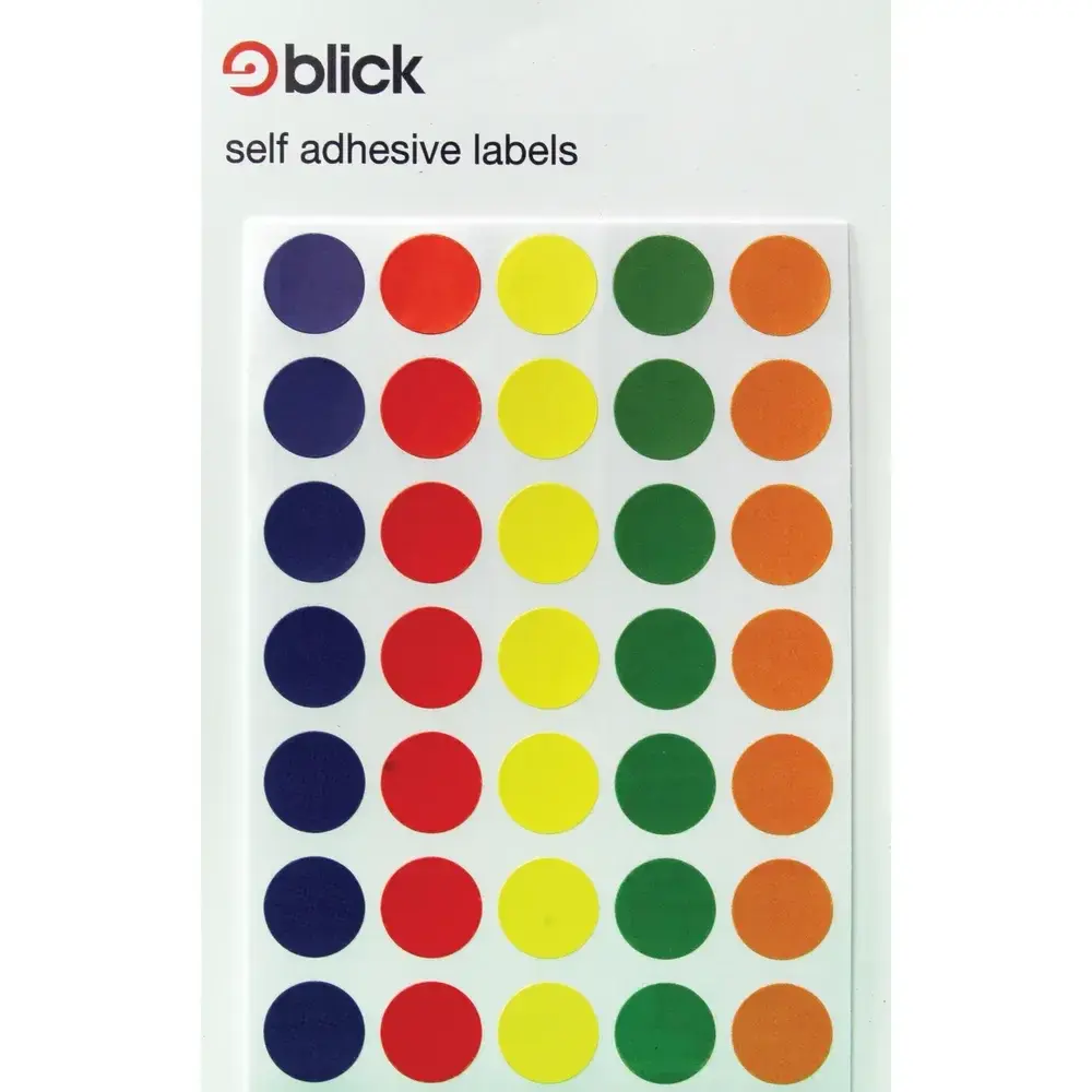 Blick Labels Circles Assorted 13mm 140 Labels x20 (Pack 2800) - RS004950
