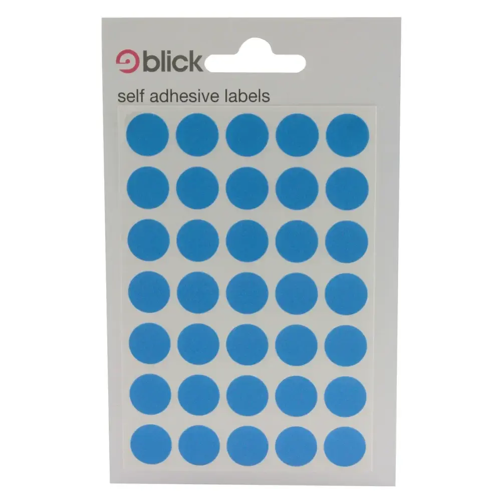 Blick Labels Circles Blue 13mm 140 Labels x20 (Pack 2800) - RS003953