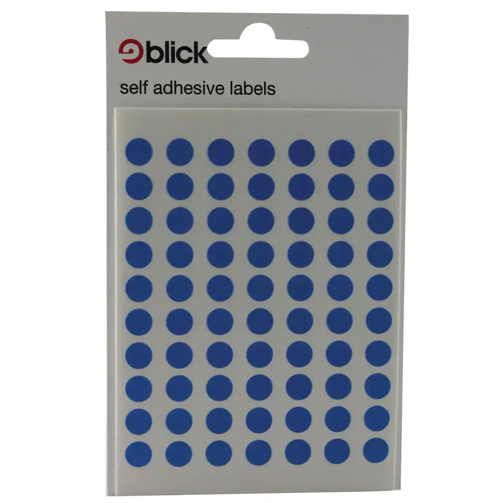 Blick Labels Circles Blue 8mm 490 Labels x20 (Pack 9800) - RS002055