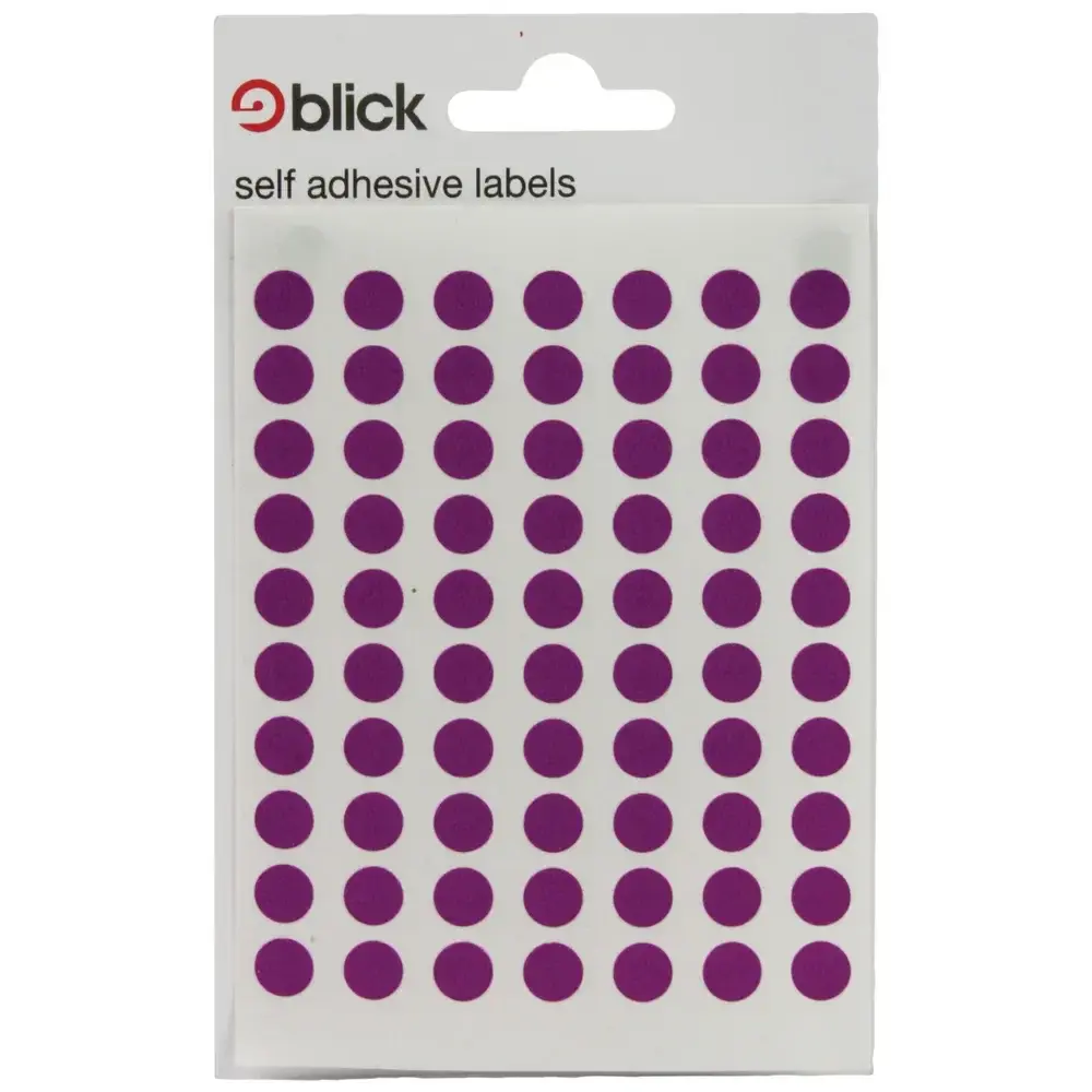 Blick Labels Circles Purple 8mm 490 Labels x20 (Pack 9800) - RS003052