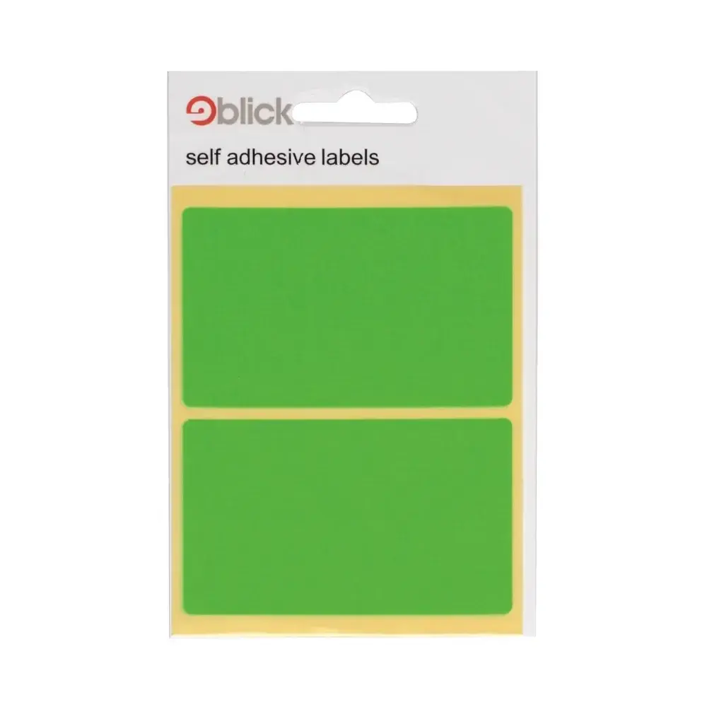 Blick Labels Fluorescent Green 50x80mm 8 Labels x20 (Pack 160) - RS010654