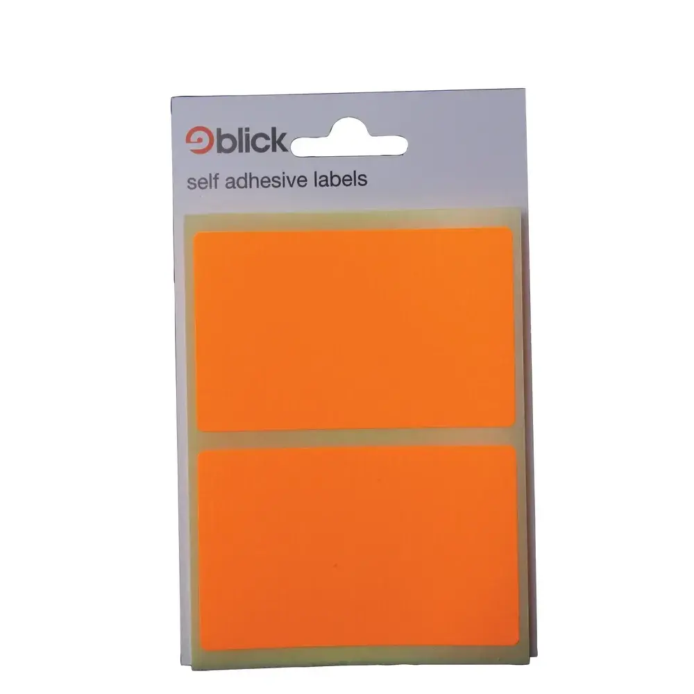 Blick Labels Fluorescent Orange 50x80mm 8 Labels x20 (Pack 160) - RS010852