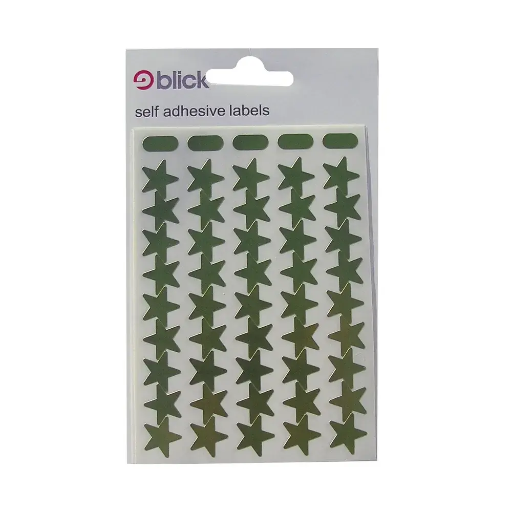 Blick Labels Metallic Stars Gold 14mm 135 Stickers x20 (Pack 2700) - RS025351