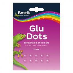 Bostik Glu Dots Extra Strong Sticky Dots 64 Per Sheet (Pack 12)