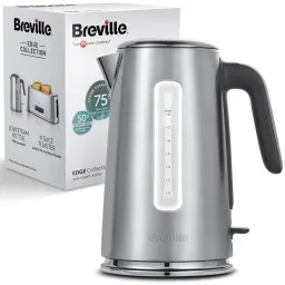 Breville Edge Electric 3kW Kettle 1.7L capacity Low Steam & Low Noise Brushed Stainless Steel - VKT236