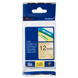 Brother Black On Gold Label Tape 12mm x 8m TZEPR831