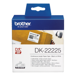 Brother DK22225 Bk on Whit Pape Rol 38mm