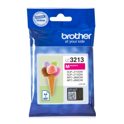Brother Ink Cartridge High Yield Magenta (Capacity: 400 pages) LC3213M