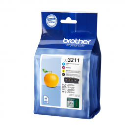 Brother LC3211 CMYK Ink Cartridge Value Pack LC3211VAL